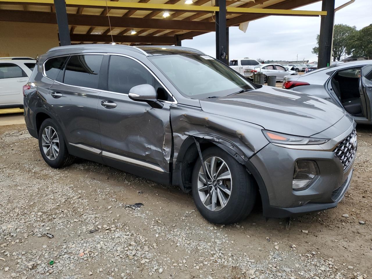 2020 Hyundai Santa Fe VIN 5NMS53ADXLH146987 Copart auction photo, front end / side damage thumbnail 4