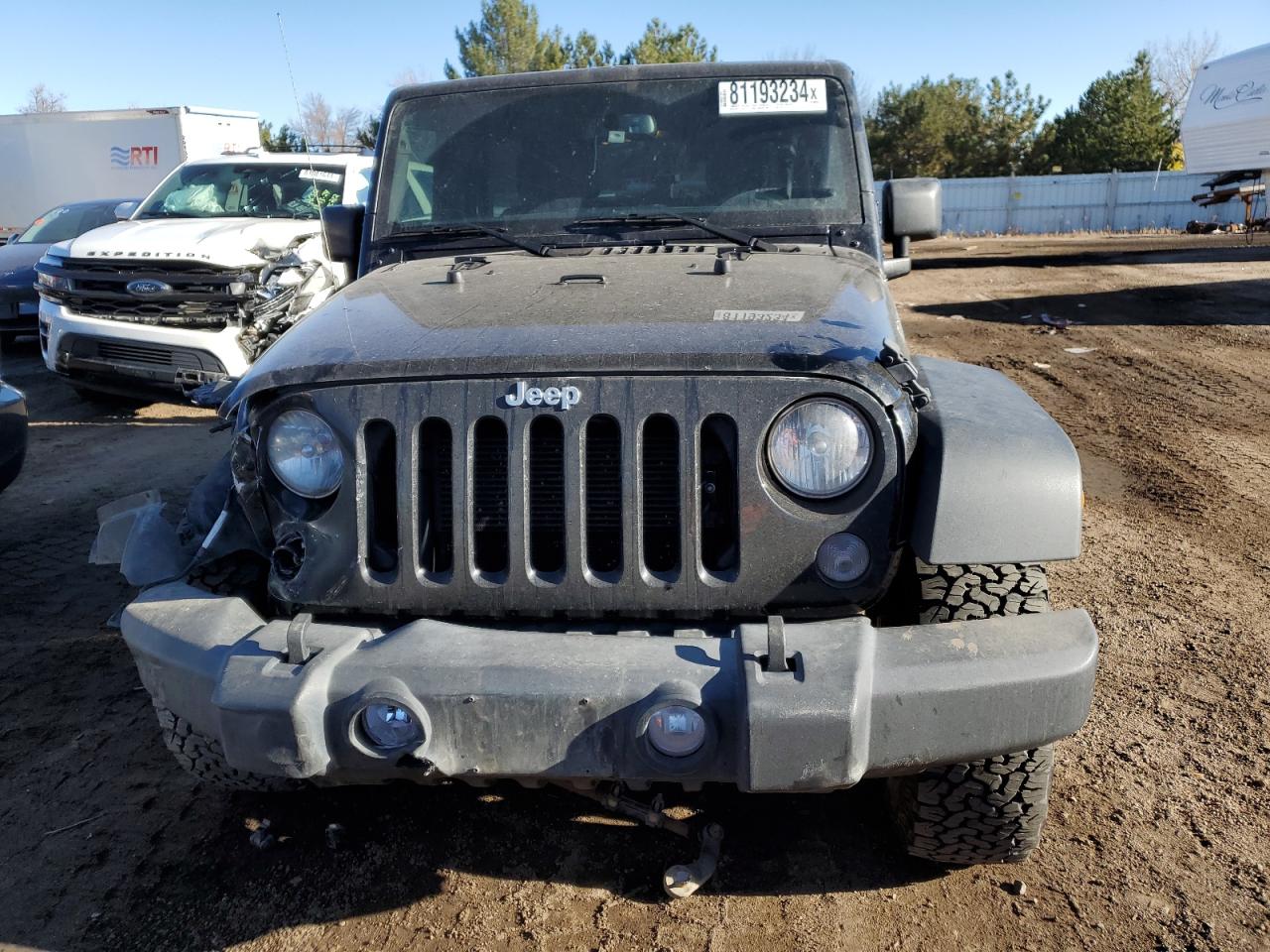 2015 Jeep Wrangler VIN 1C4BJWFG9FL763512 Copart auction photo, front end / side damage thumbnail 5