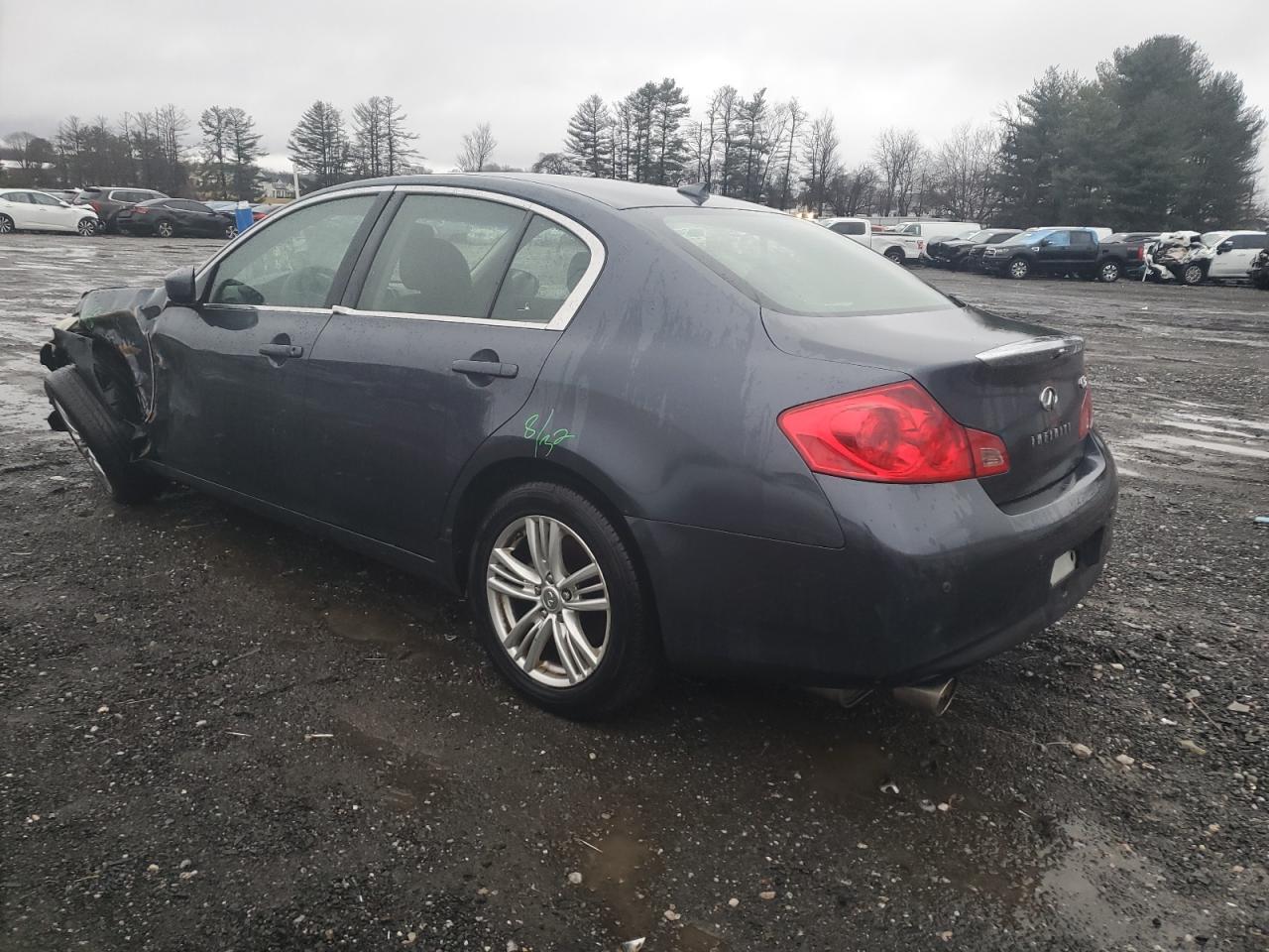 2012 Infiniti G VIN JN1CV6ARXCM676003 Copart auction photo, front end / undercarriage damage thumbnail 2