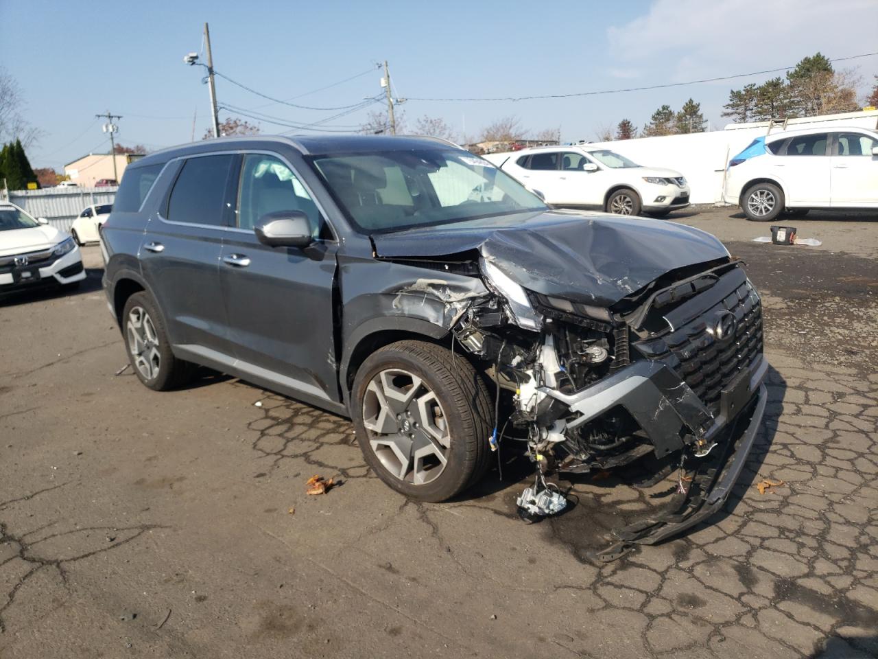 2024 Hyundai Palisade VIN KM8R5DGE8RU665876 Copart auction photo, front end damage thumbnail 4