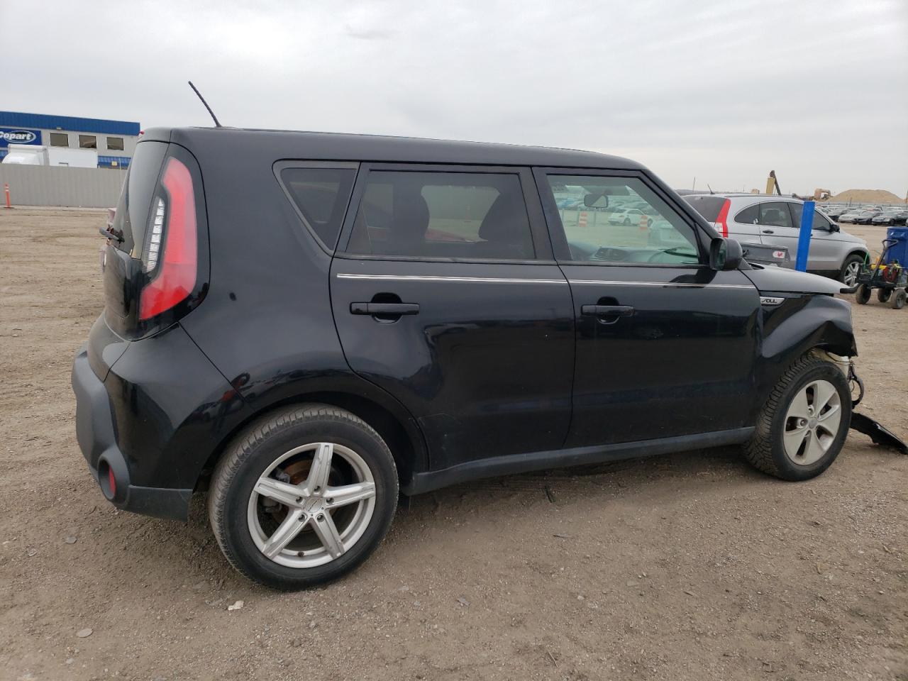 2015 KIA Soul VIN KNDJN2A22F7177750 Copart auction photo, front end / side damage thumbnail 3