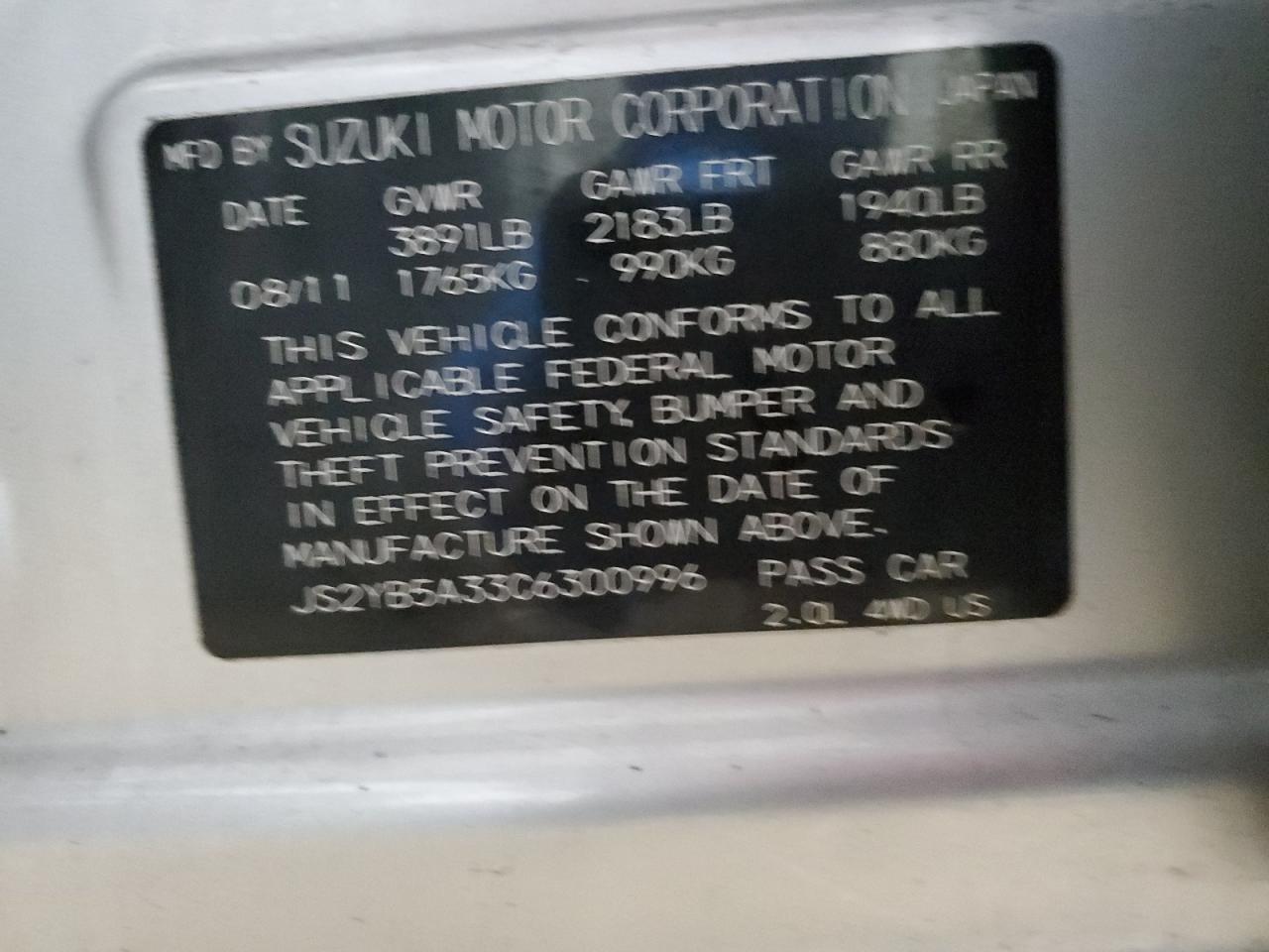 2012 Suzuki SX4 VIN JS2YB5A33C6300996 Copart auction photo, front end damage thumbnail 12