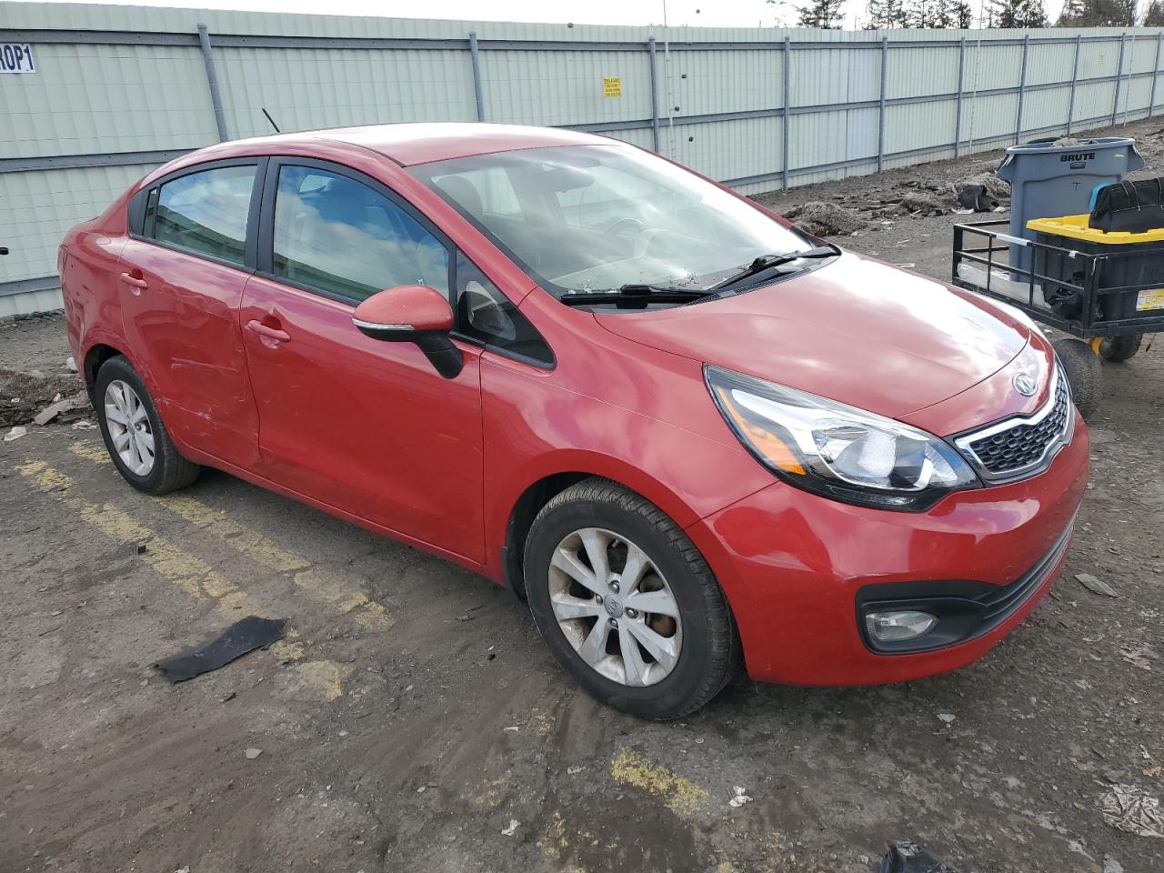 2013 KIA Rio VIN KNADN4A38D6116095 Copart auction photo, side / rear end damage thumbnail 4