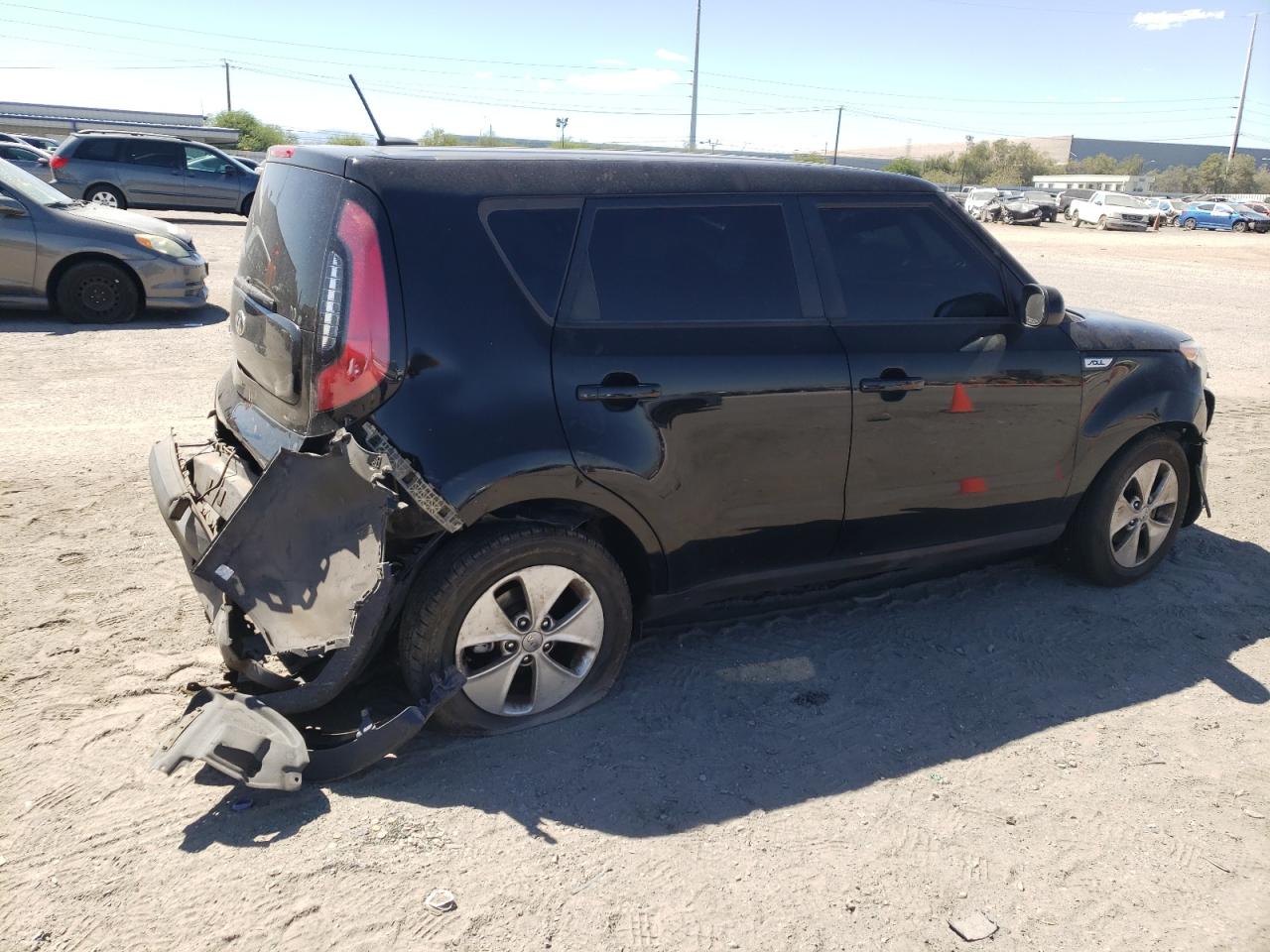 2015 KIA Soul VIN KNDJN2A29F7763264 Copart auction photo, rear end / front end damage thumbnail 3