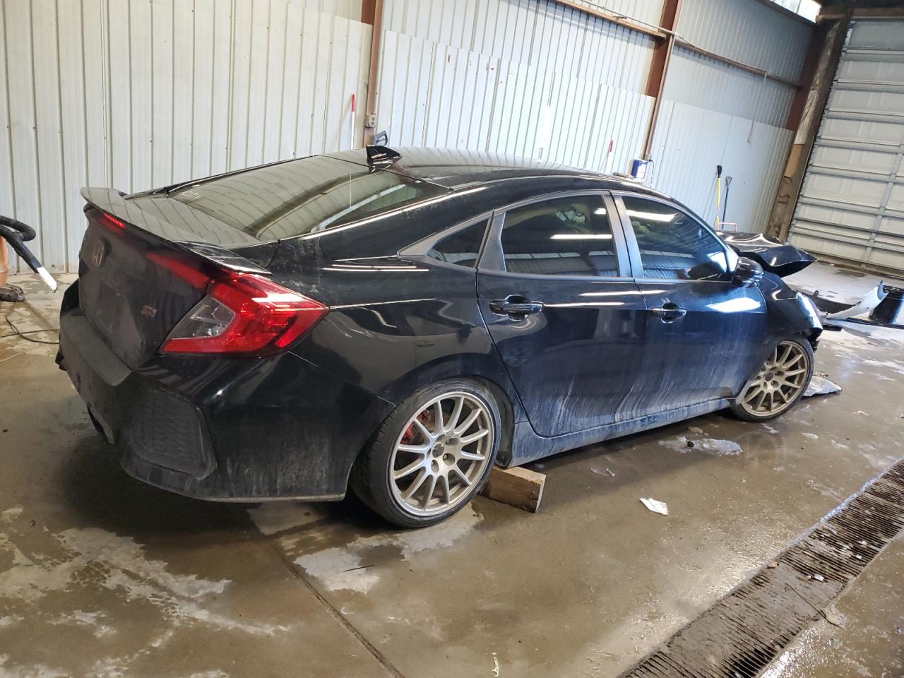 2018 Honda Civic VIN 2HGFC1E54JH700565 Copart auction photo, all over damage thumbnail 3