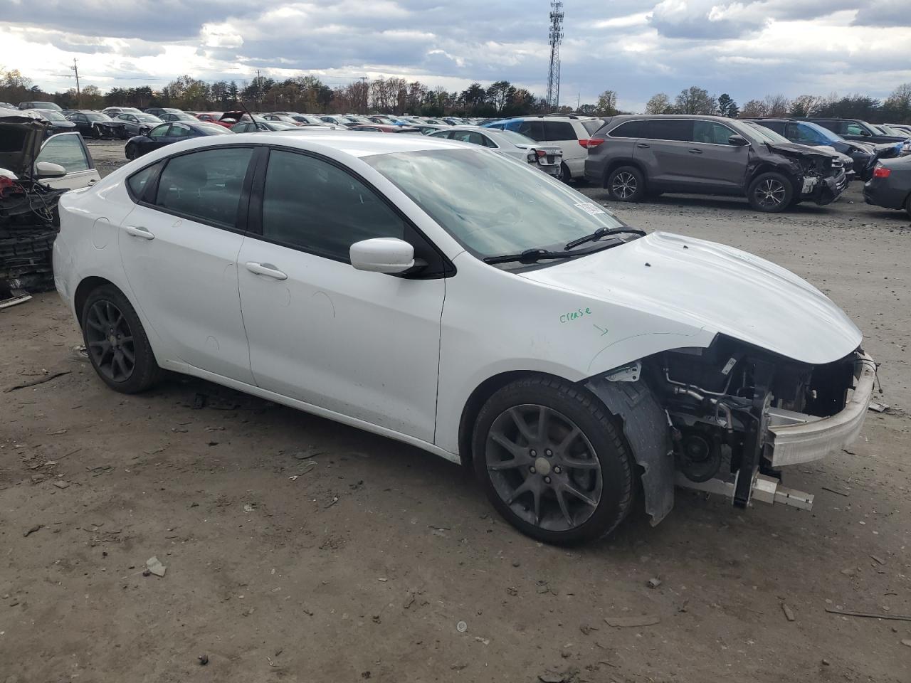 2015 Dodge Dart VIN 1C3CDFAA8FD434331 Copart auction photo, front end / side damage thumbnail 4