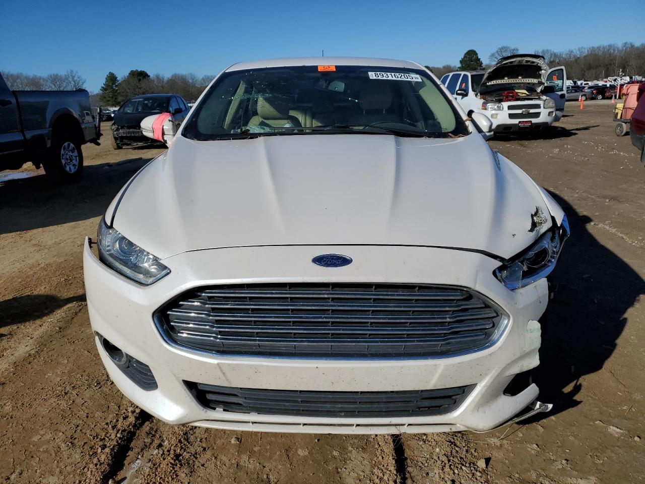2014 Ford Fusion VIN 3FA6P0LU4ER173666 Copart auction photo, front end / side damage thumbnail 5