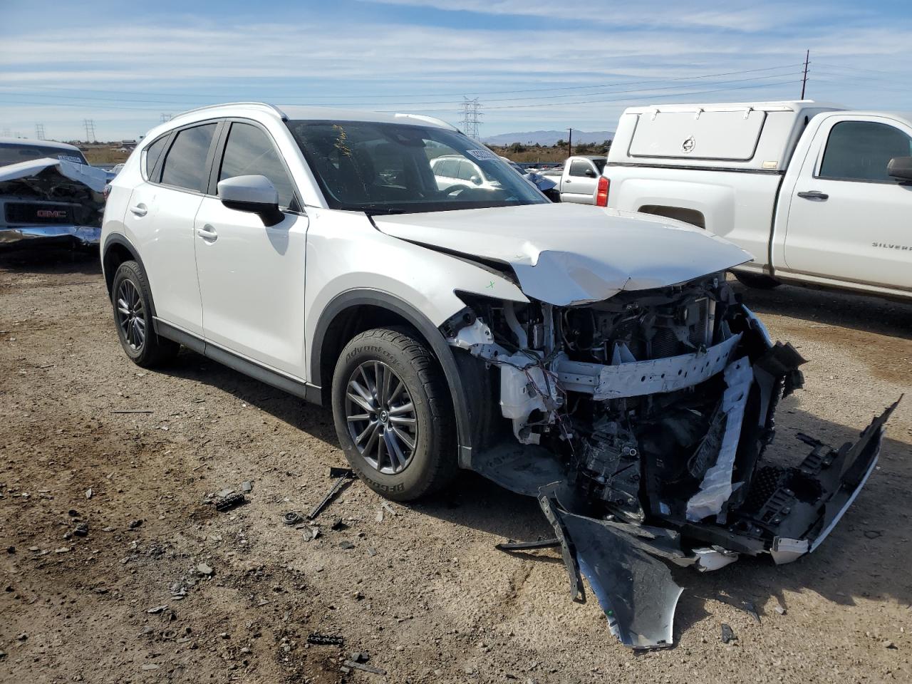 2020 Mazda CX-5 VIN JM3KFACM1L0864417 Copart auction photo, front end damage thumbnail 4