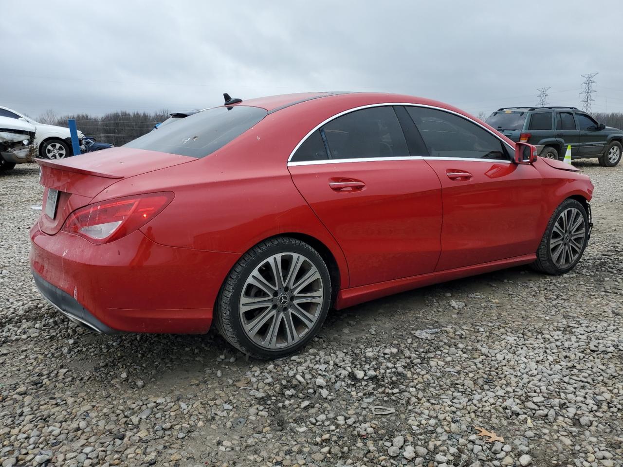 2018 Mercedes-Benz CLA-klasse VIN WDDSJ4EBXJN610389 Copart auction photo, front end / side damage thumbnail 3