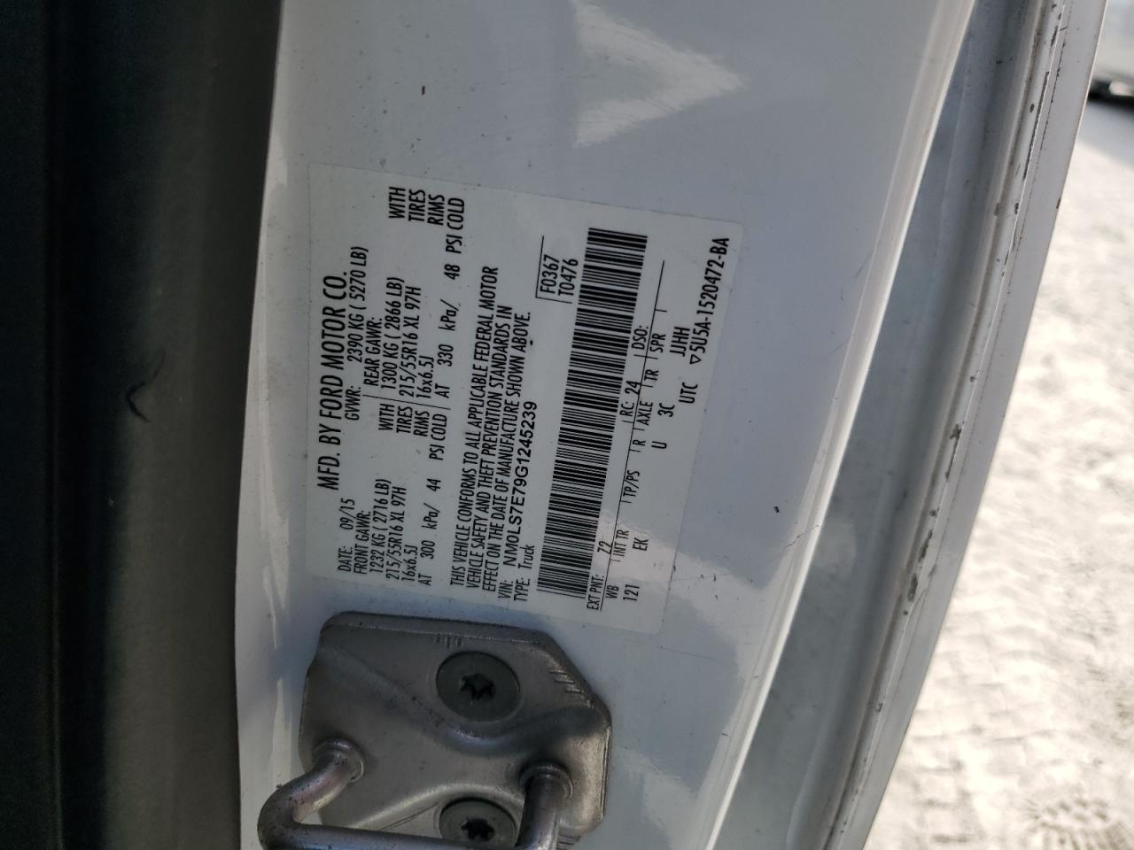 2016 Ford Transit VIN NM0LS7E79G1245239 Copart auction photo, water/flood damage thumbnail 14