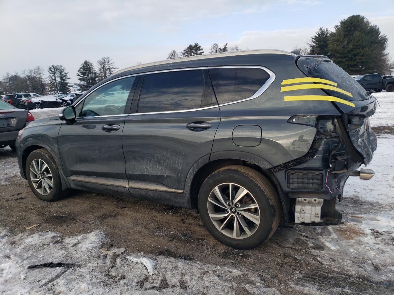 2020 Hyundai Santa Fe VIN 5NMS5CAD9LH184176 Copart auction photo, rear end / minor dent/scratches damage thumbnail 2