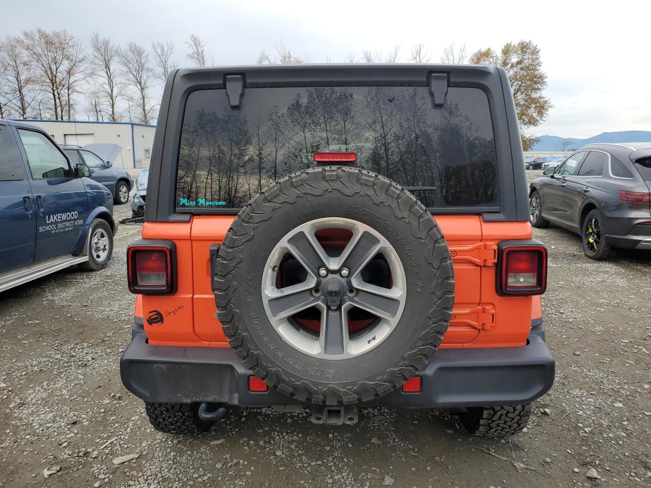 2018 Jeep Wrangler VIN 1C4HJXEN4JW175962 Copart auction photo, side damage thumbnail 6