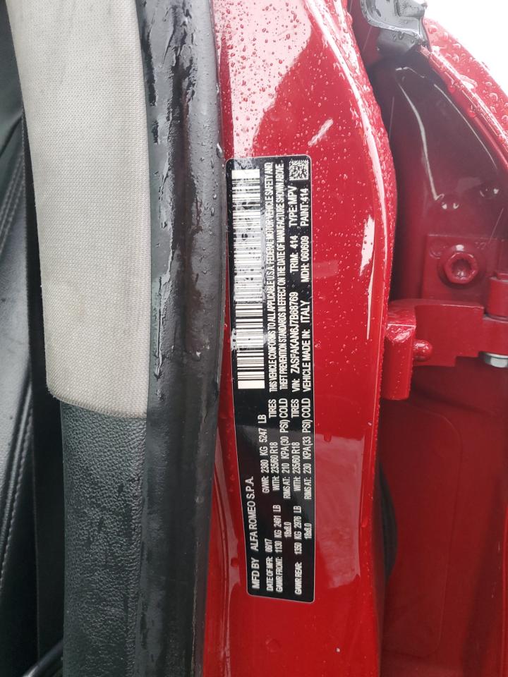 2018 Alfa Romeo Stelvio VIN ZASFAKAN6J7B68769 Copart auction photo, vandalism damage thumbnail 13