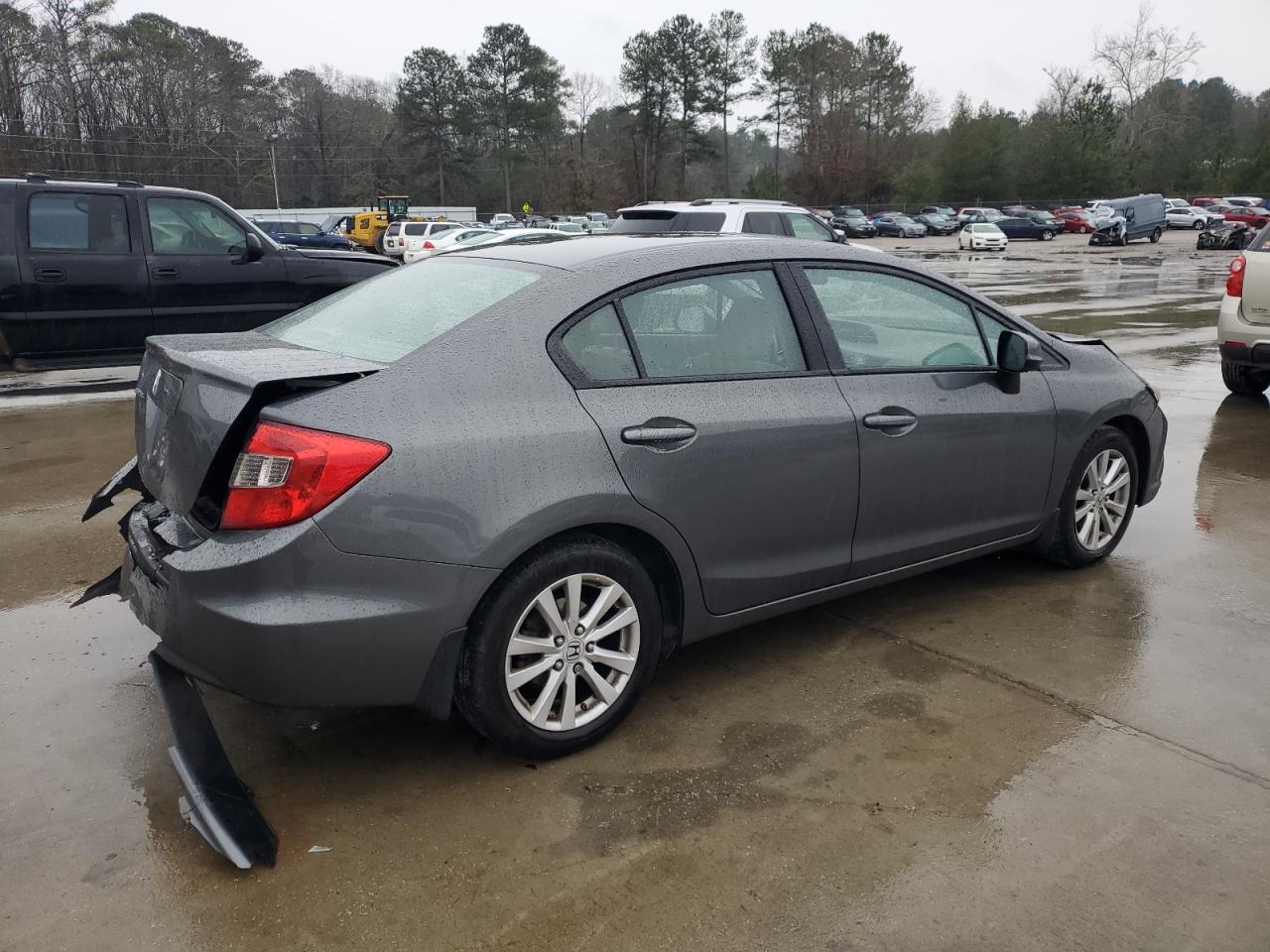 2012 Honda Civic VIN 19XFB2F88CE103062 Copart auction photo, front end / rear end damage thumbnail 3