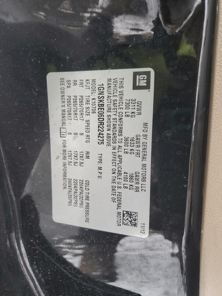 2014 Chevrolet Tahoe VIN 1GNSKBE06DR224275 Copart auction photo, front end / minor dent/scratches damage thumbnail 13