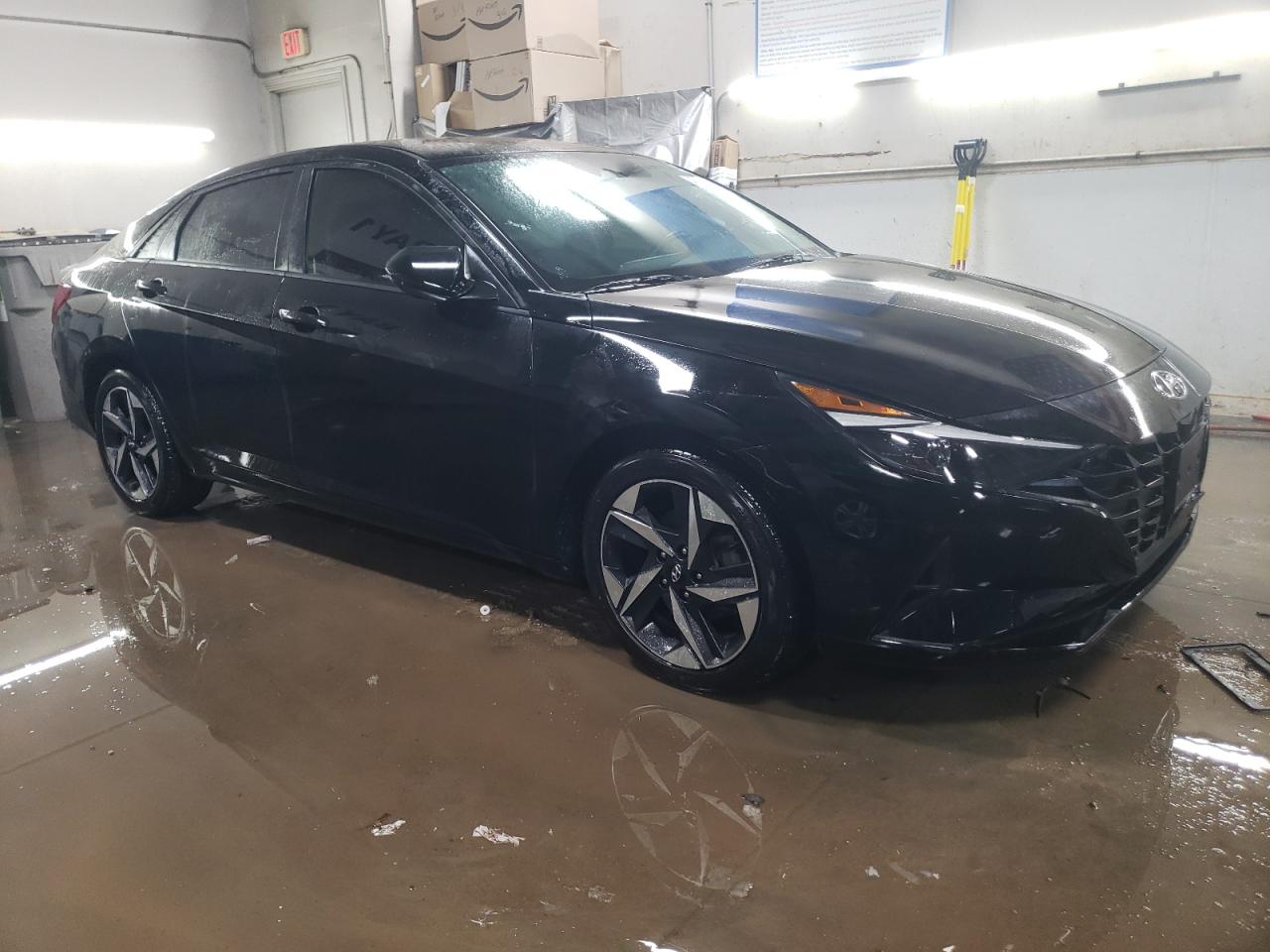2023 Hyundai Elantra VIN KMHLS4AG4PU452610 Copart auction photo, side damage thumbnail 4