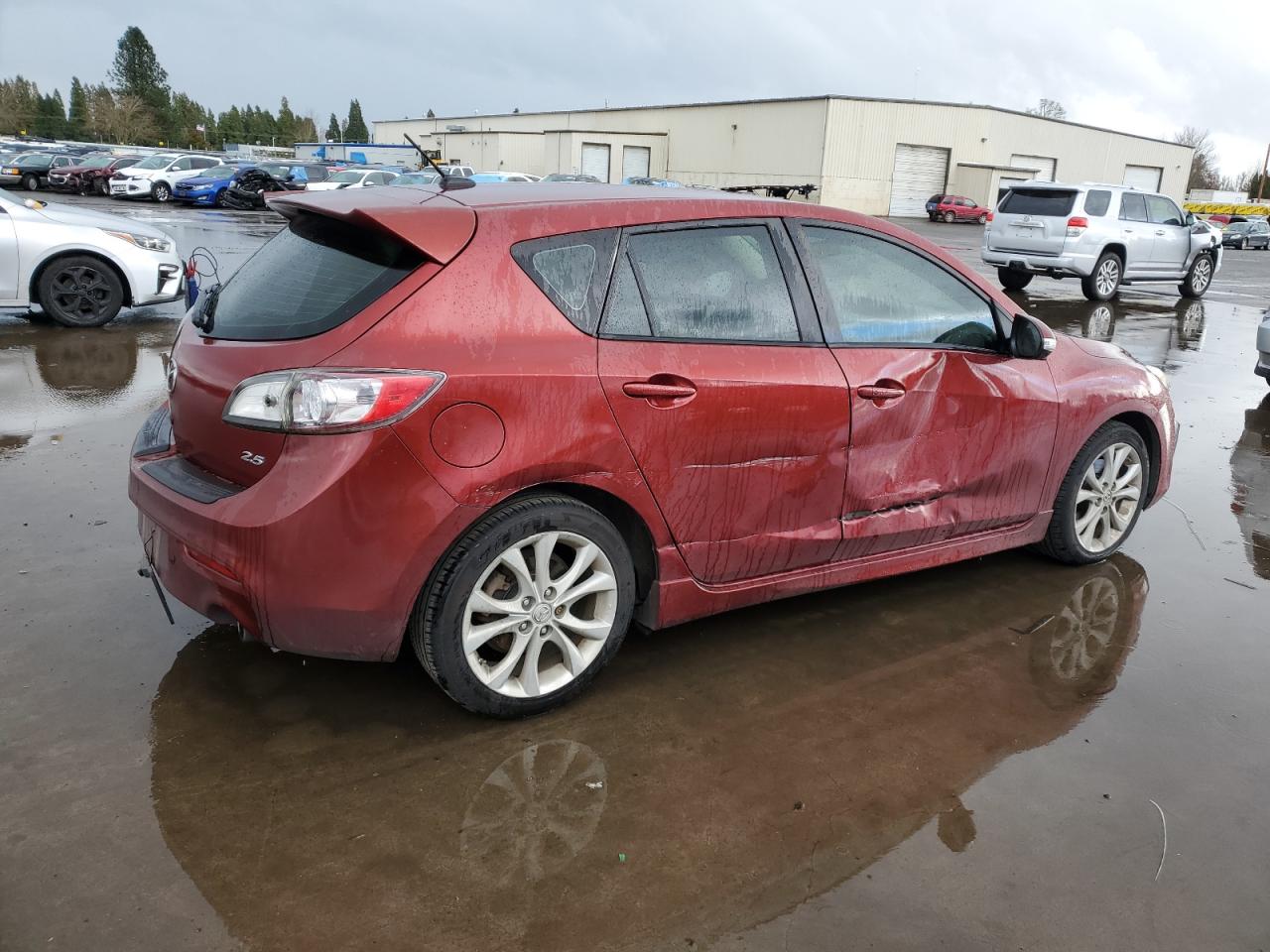 2010 Mazda 3 VIN JM1BL1H61A1203540 Copart auction photo, side damage thumbnail 3