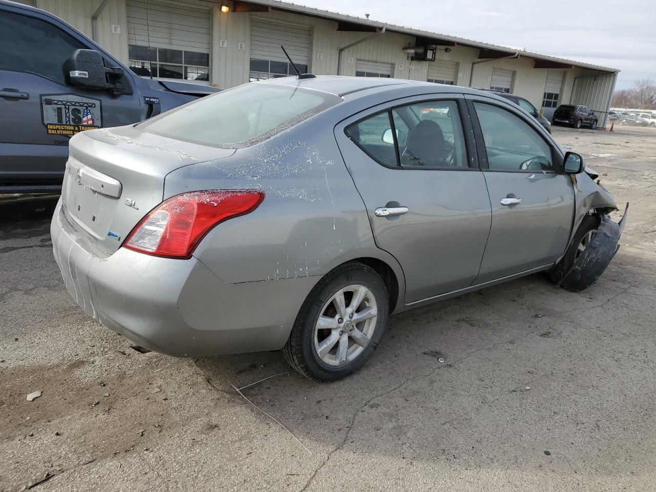 2012 Nissan Versa VIN 3N1CN7AP7CL805586 Copart auction photo, front end damage thumbnail 3