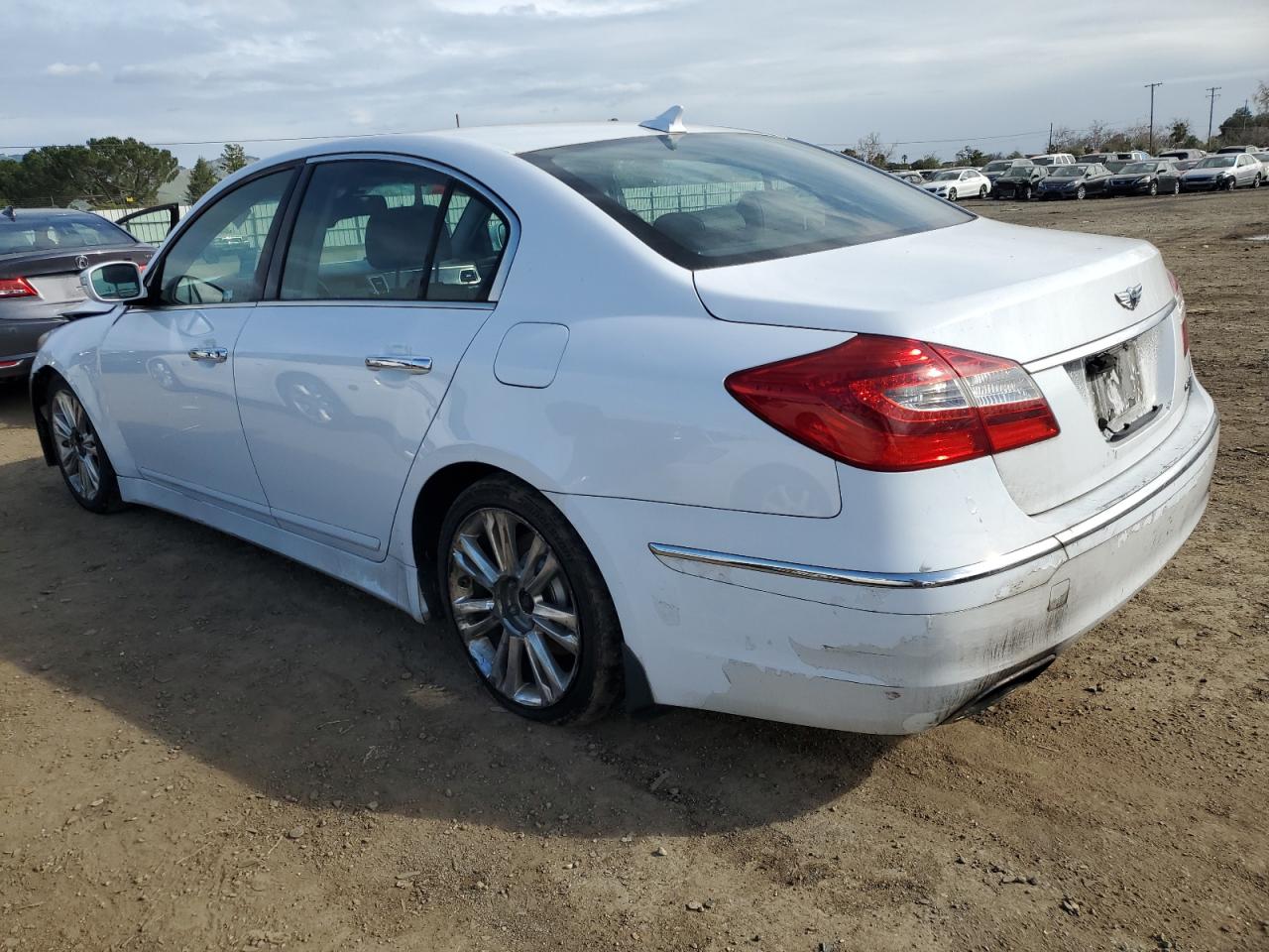 2014 Hyundai Genesis VIN KMHGC4DD7EU264404 Copart auction photo, front end / undercarriage damage thumbnail 2