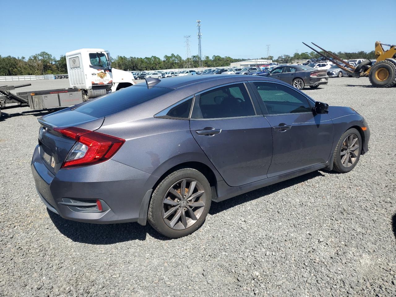 2020 Honda Civic VIN 19XFC1F37LE206887 Copart auction photo, side damage thumbnail 3