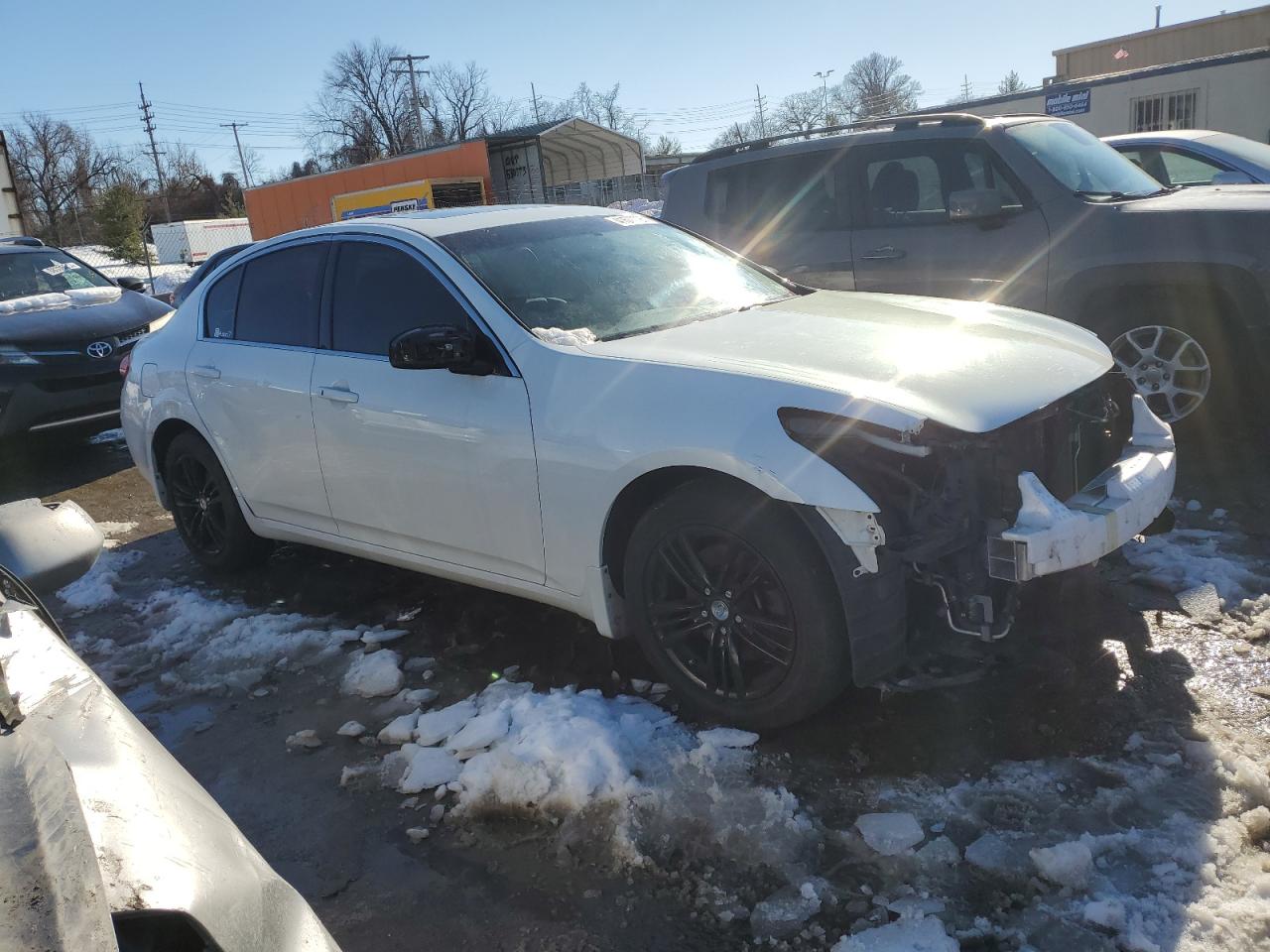 2009 Infiniti G VIN JNKCV61F89M351179 Copart auction photo, front end / mechanical damage thumbnail 4