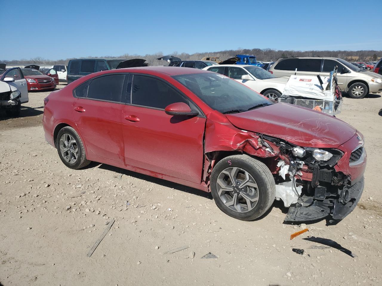 2020 KIA Forte VIN 3KPF24AD7LE154004 Copart auction photo, front end damage thumbnail 4
