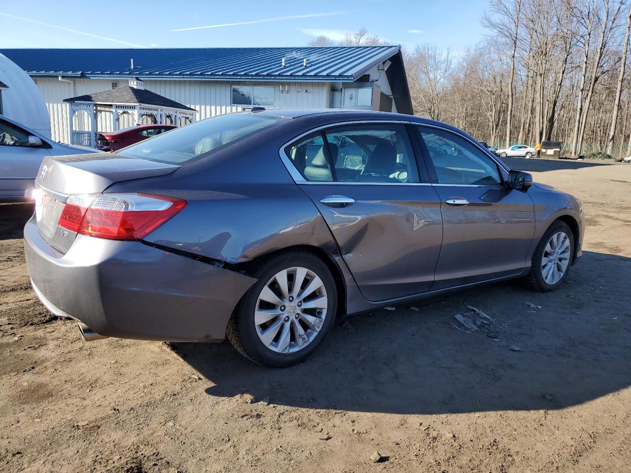 2015 Honda Accord VIN 1HGCR3F86FA033316 Copart auction photo, rear end / side damage thumbnail 3
