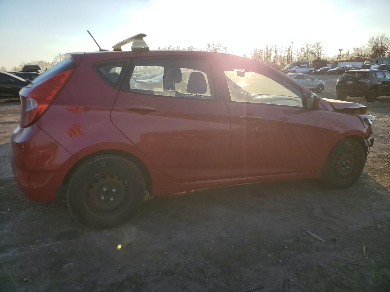 2014 Hyundai Accent VIN KMHCT5AE7EU196820 Copart auction photo, front end / minor dent/scratches damage thumbnail 3