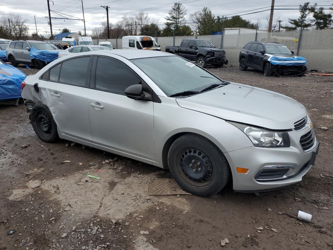 2015 Chevrolet Cruze VIN 1G1PA5SG3F7196995 Copart auction photo, side / rear end damage thumbnail 4
