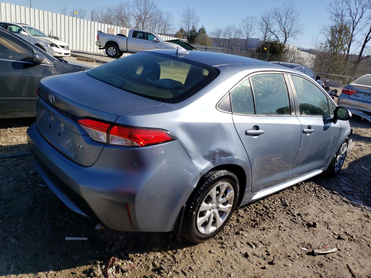 2020 Toyota Corolla VIN JTDEPRAE5LJ065876 Copart auction photo, front end / side damage thumbnail 3