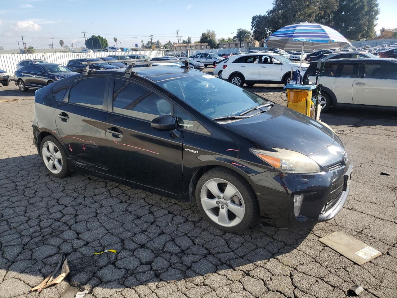 2014 Toyota Prius VIN JTDKN3DUXE1772628 Copart auction photo, rear end / front end damage thumbnail 4