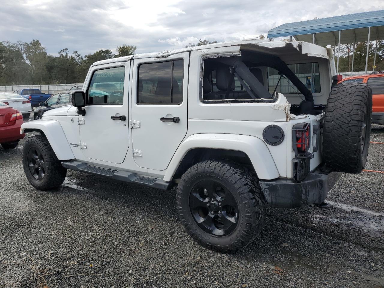 2015 Jeep Wrangler VIN 1C4BJWEG3FL745945 Copart auction photo, top/roof damage thumbnail 2