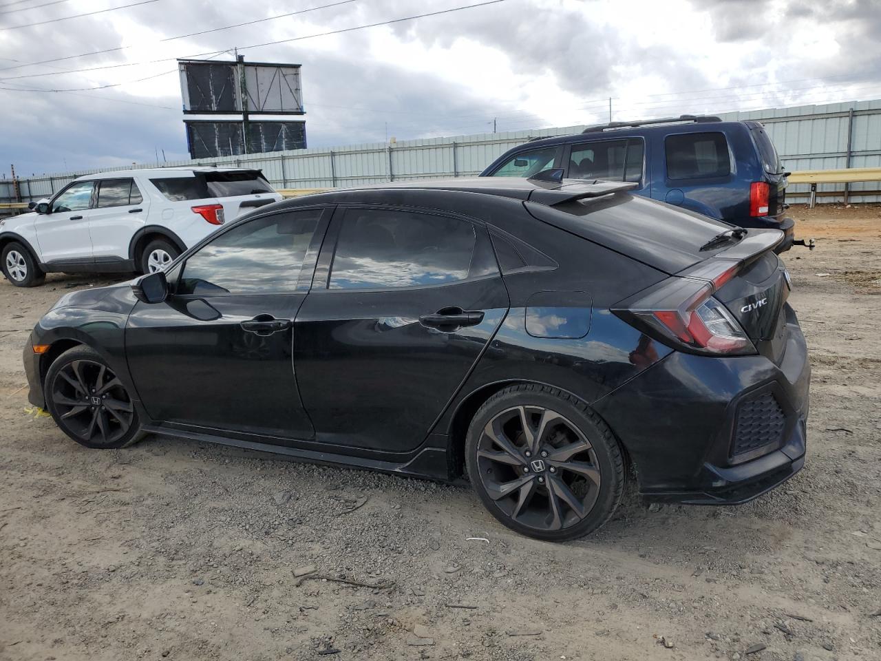 2018 Honda Civic VIN SHHFK7H97JU405726 Copart auction photo, side / rear end damage thumbnail 2