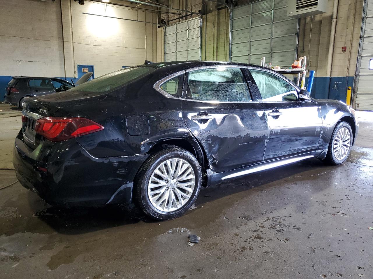 2016 Infiniti Q70 VIN JN1BY1PR7GM720512 Copart auction photo, side / rear end damage thumbnail 3