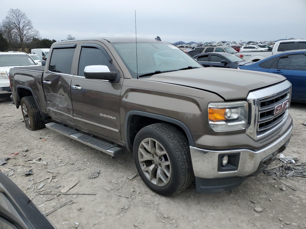 2014 GMC Sierra VIN 3GTP1VEC6EG374420 Copart auction photo, undercarriage / side damage thumbnail 4