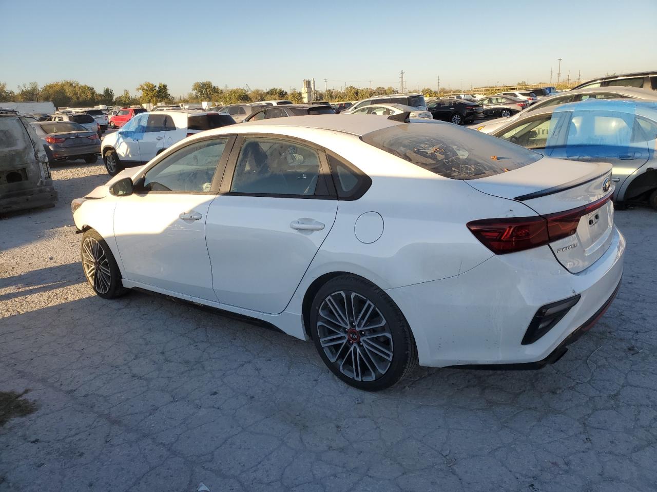 2021 KIA Forte VIN 3KPF44AC6ME374883 Copart auction photo, front end / rear end damage thumbnail 2