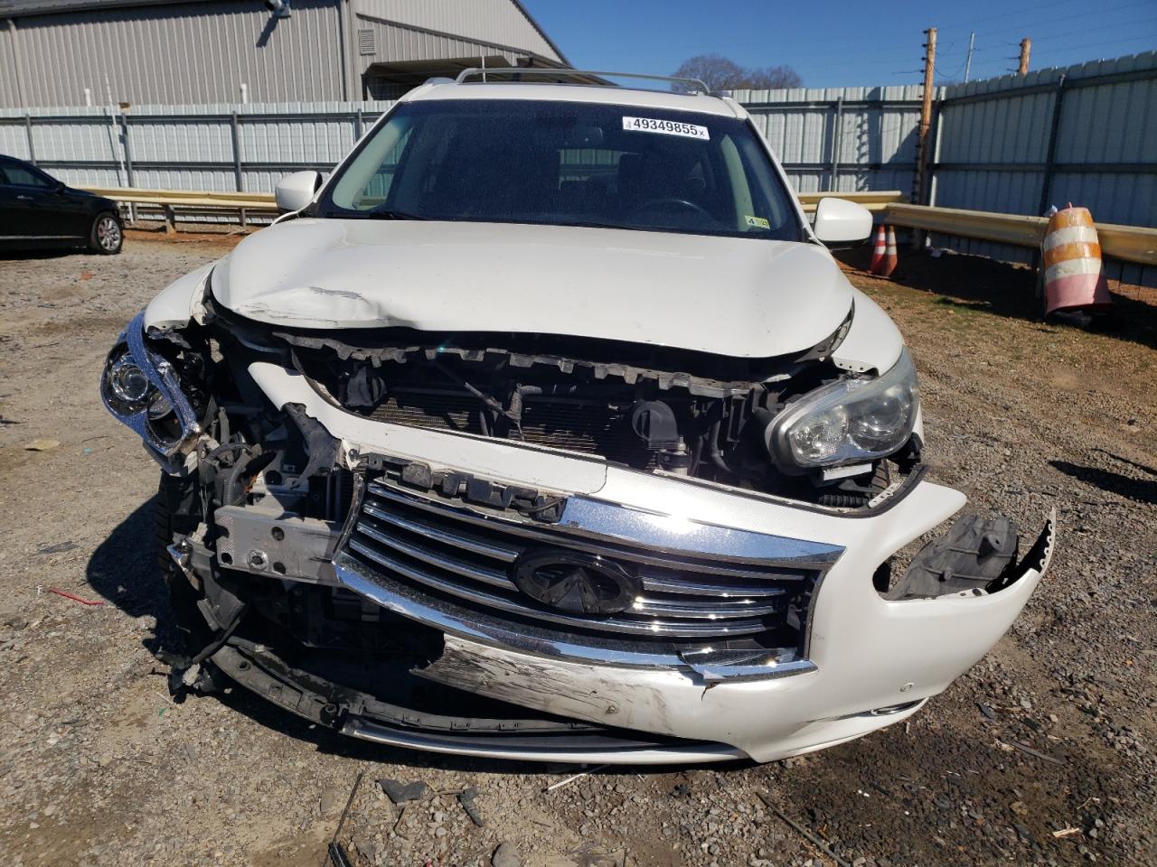2015 Infiniti QX60 VIN 5N1AL0MN8FC542824 Copart auction photo, front end / side damage thumbnail 5