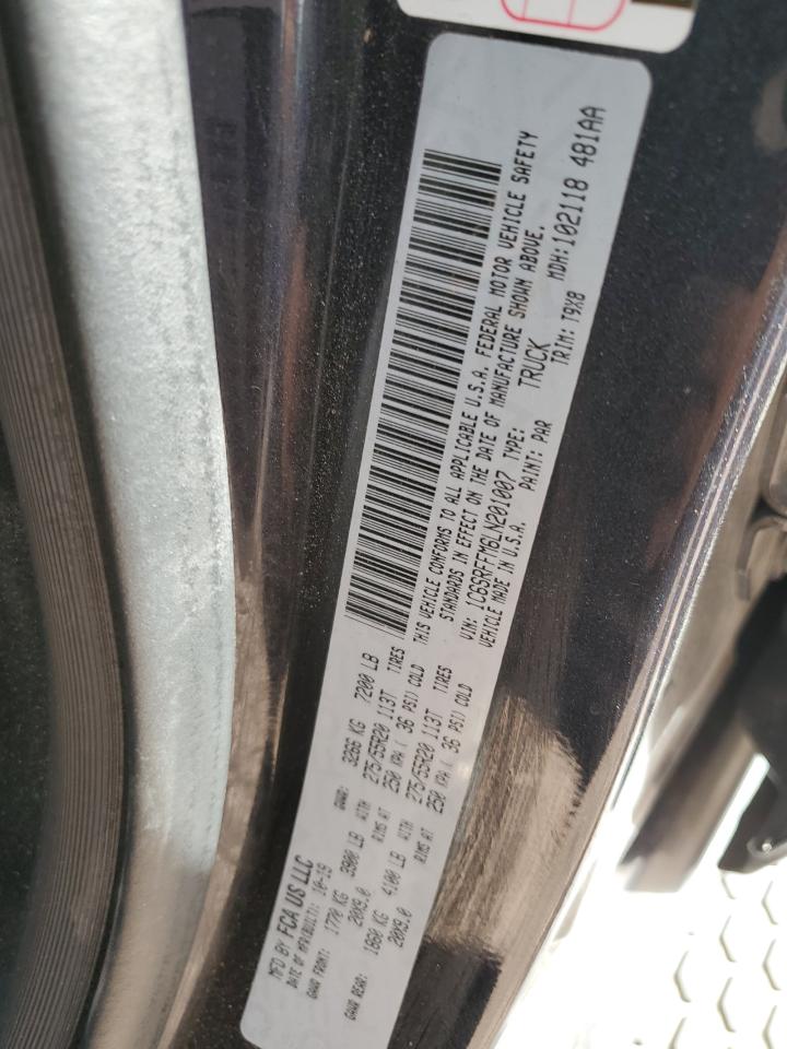 2020 RAM 1500 VIN 1C6SRFFM6LN201007 Copart auction photo, front end damage thumbnail 12