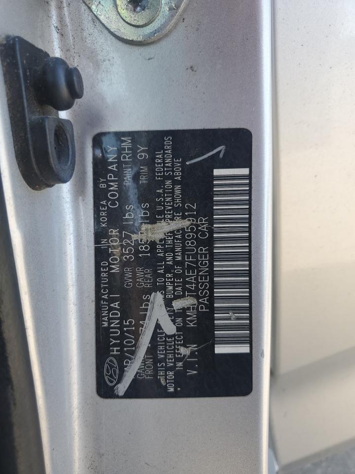 2015 Hyundai Accent VIN KMHCT4AE7FU895912 Copart auction photo, undercarriage damage thumbnail 12