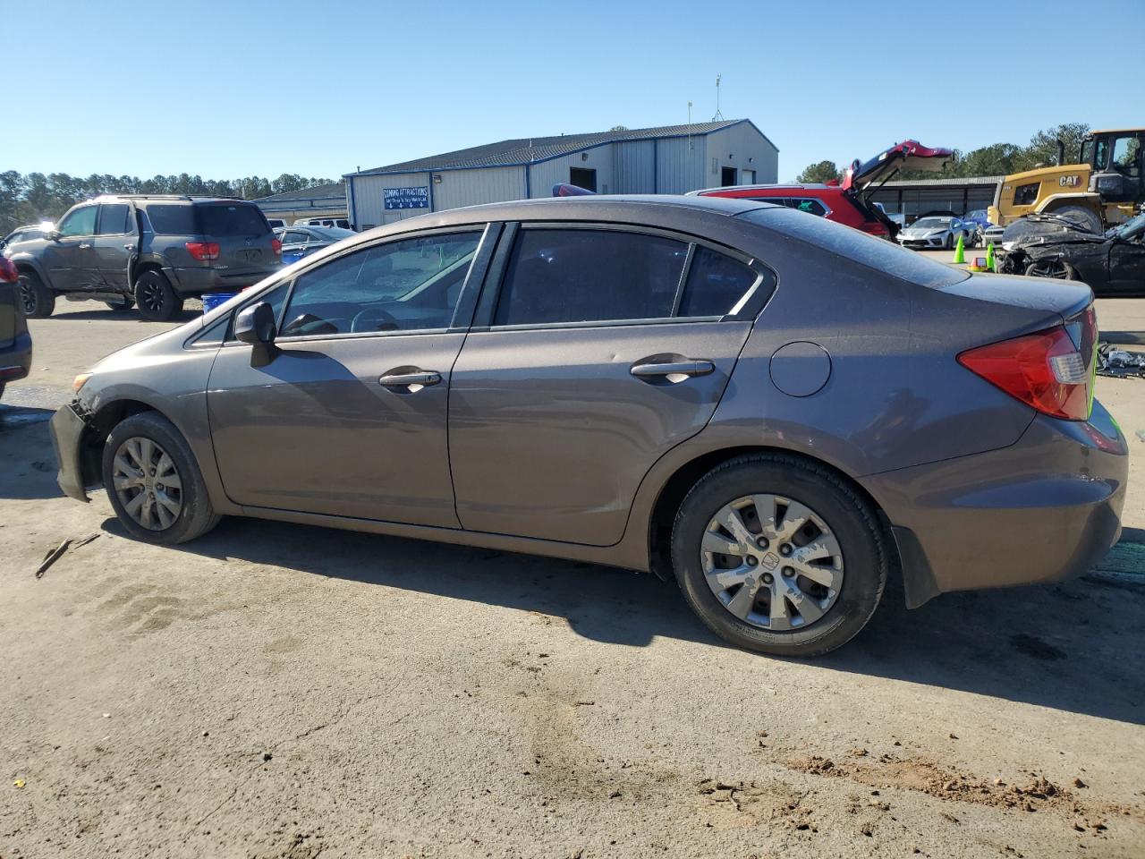 2012 Honda Civic VIN 2HGFB2F52CH547999 Copart auction photo, front end / side damage thumbnail 2