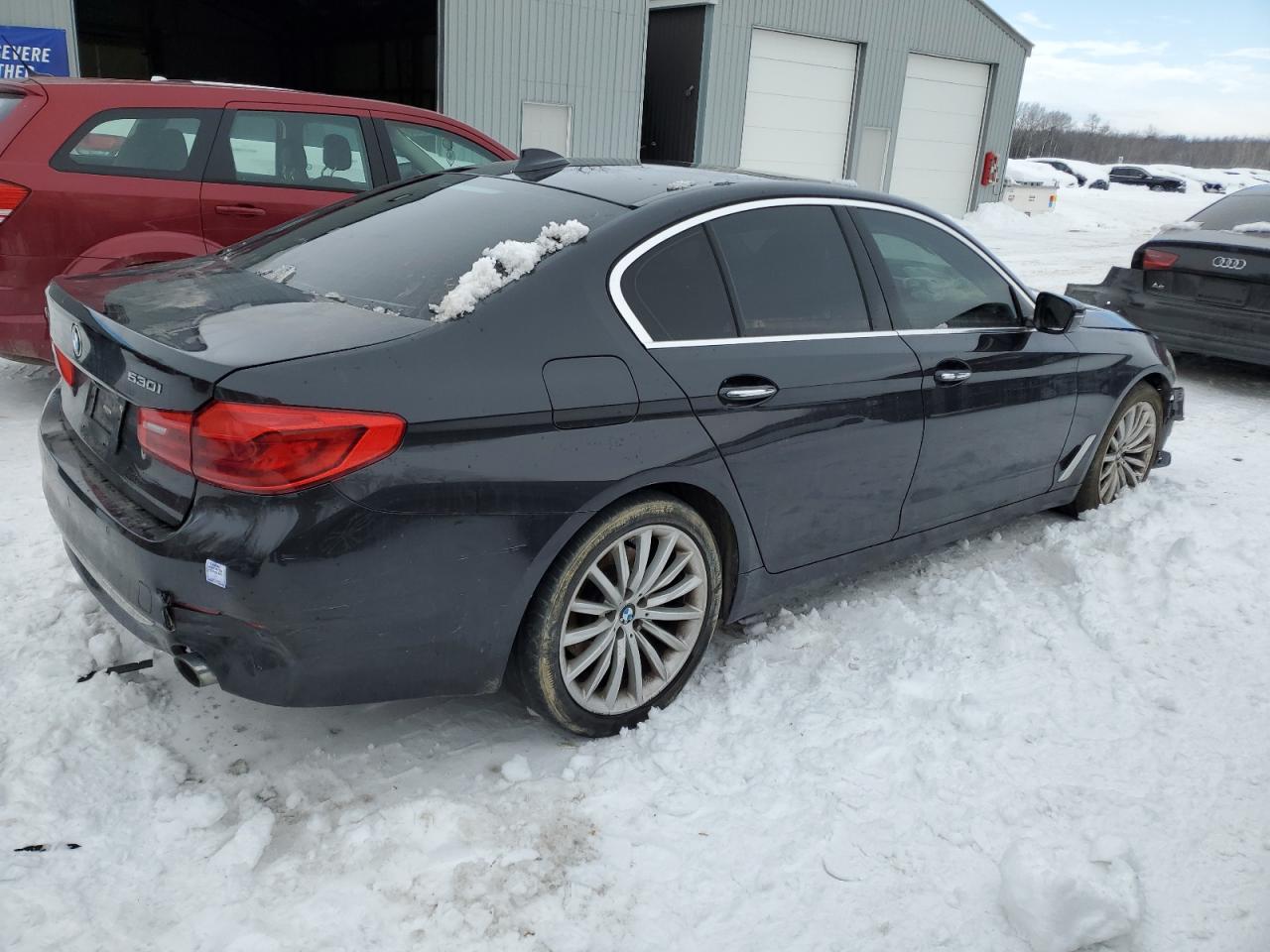 2017 BMW 5er VIN WBAJA7C34HG457765 Copart auction photo, front end / rear end damage thumbnail 3