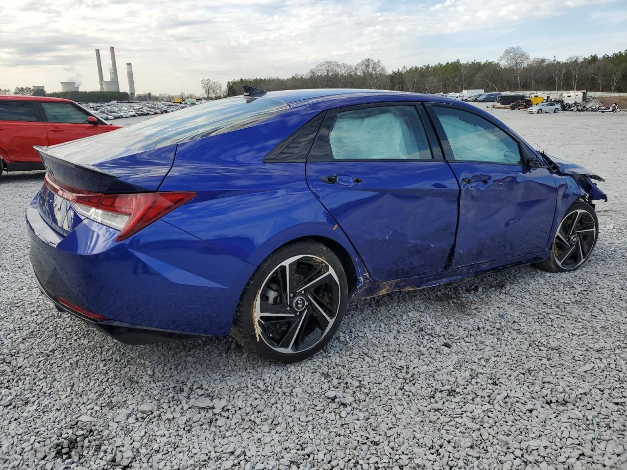 2023 Hyundai Elantra VIN KMHLR4AFXPU491124 Copart auction photo, rollover damage thumbnail 3