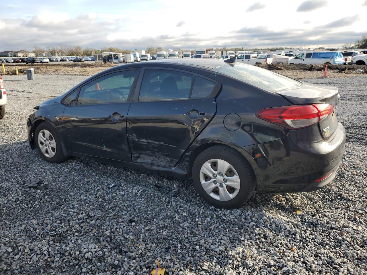 2017 KIA Forte VIN 3KPFK4A72HE011818 Copart auction photo, side / front end damage thumbnail 2
