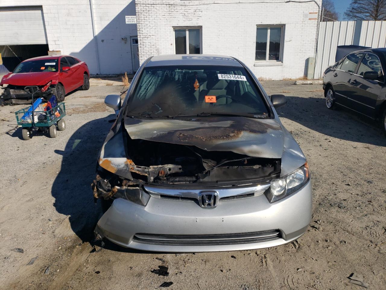 2006 Honda Civic VIN 2HGFA16576H516071 Copart auction photo, burn - engine / all over damage thumbnail 5