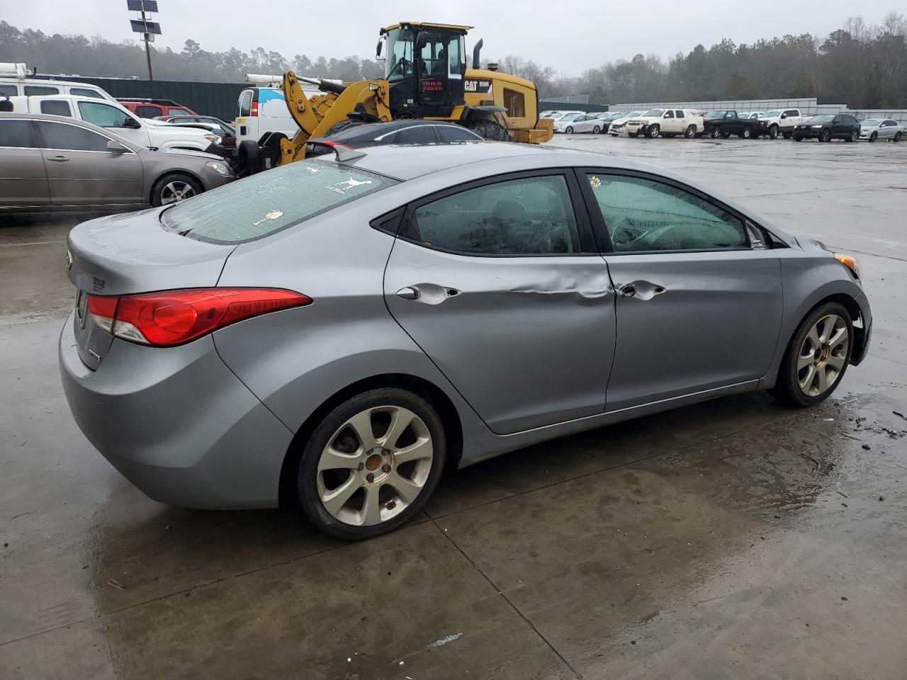 2012 Hyundai Elantra VIN KMHDH4AEXCU205877 Copart auction photo, side / front end damage thumbnail 3