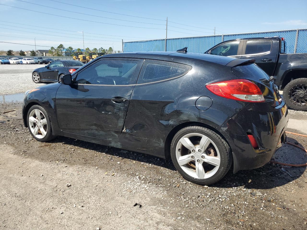 2014 Hyundai Veloster VIN KMHTC6AD0EU207850 Copart auction photo, side damage thumbnail 2