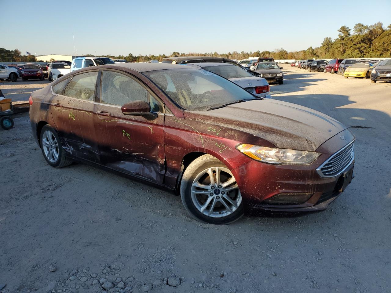 2018 Ford Fusion VIN 3FA6P0LU9JR165377 Copart auction photo, all over damage thumbnail 4
