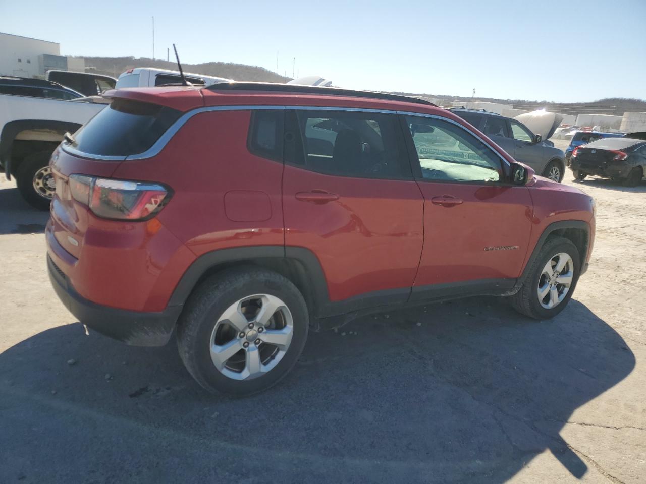 2018 Jeep Compass VIN 3C4NJCBB8JT287563 Copart auction photo, front end damage thumbnail 3