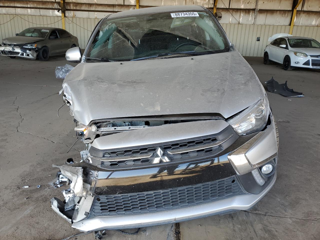 2018 Mitsubishi Outlander VIN JA4AP3AW4JU015609 Copart auction photo, front end / side damage thumbnail 5