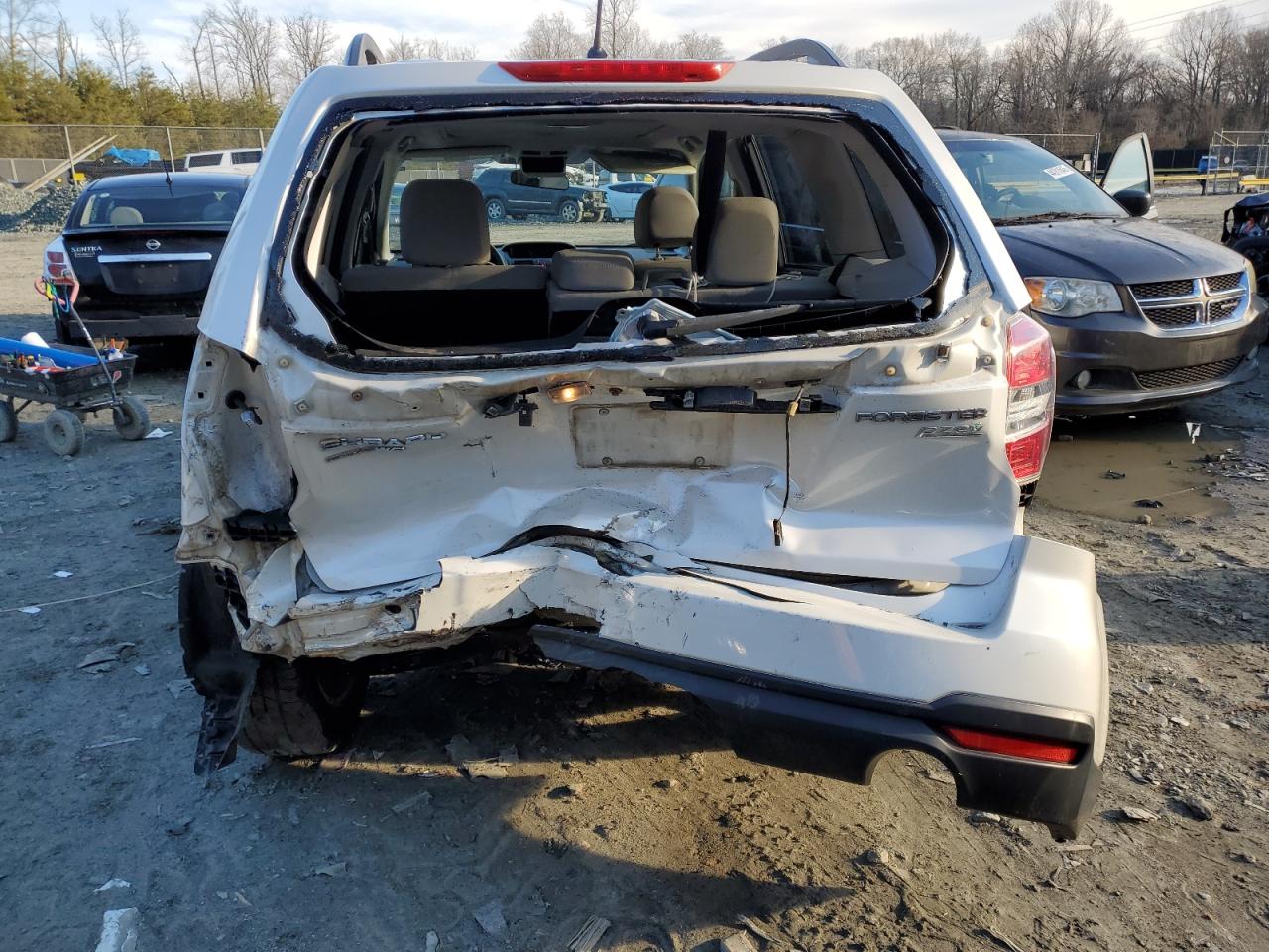 2014 Subaru Forester VIN JF2SJAEC3EH403236 Copart auction photo, rear end / front end damage thumbnail 6